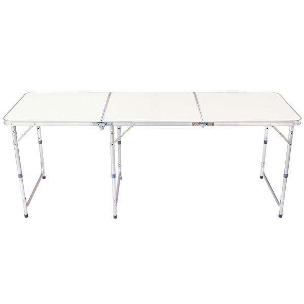 180 x 60 x 70cm Aluminum Alloy Folding Table White