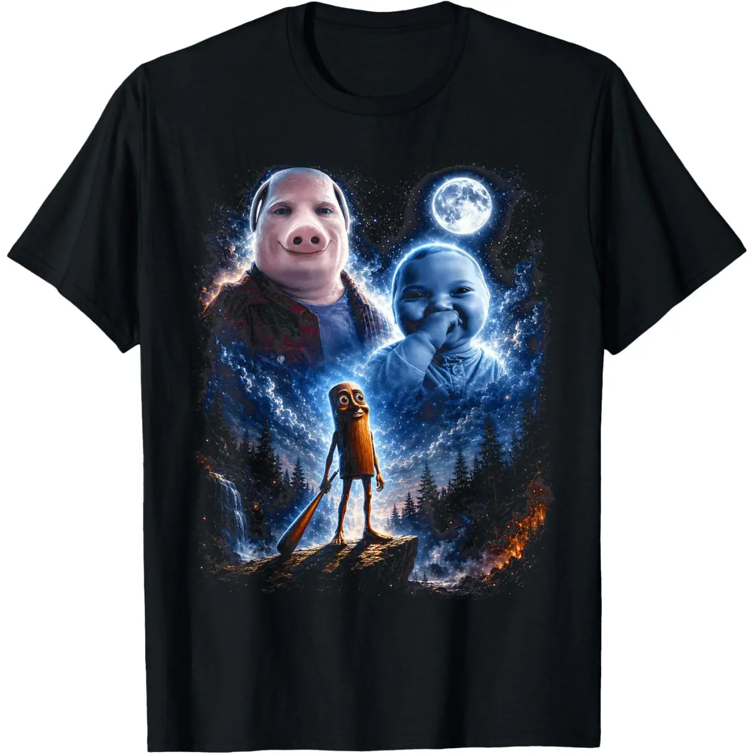 100%cotton Tung Tung Tung Sahur John Pork AI Baby T-Shirt