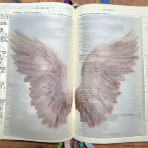 Angel wings Bible Tip-Ins Vellum set of 2 Bible Journaling Insert | loaded Bible accessories | Faith Planner Supply | bird wings | bible decorating