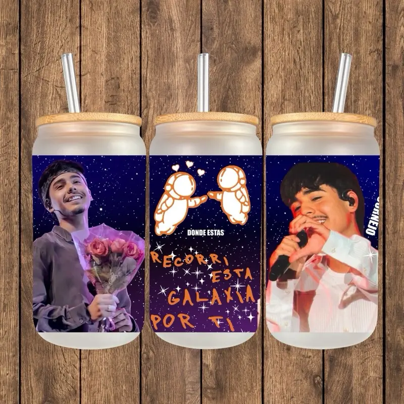 Custom Glass Tumbler 16 oz reusable washable