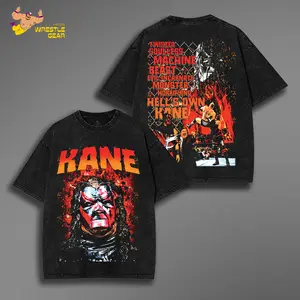 KANE WASHED TEE, Wrestling Tee, Wrestling Graphic Tee, Wrestler Shirt, Sports Shirt, Vintage Wresting Shirt, Wrestling Gift Tshirt Menswear Top