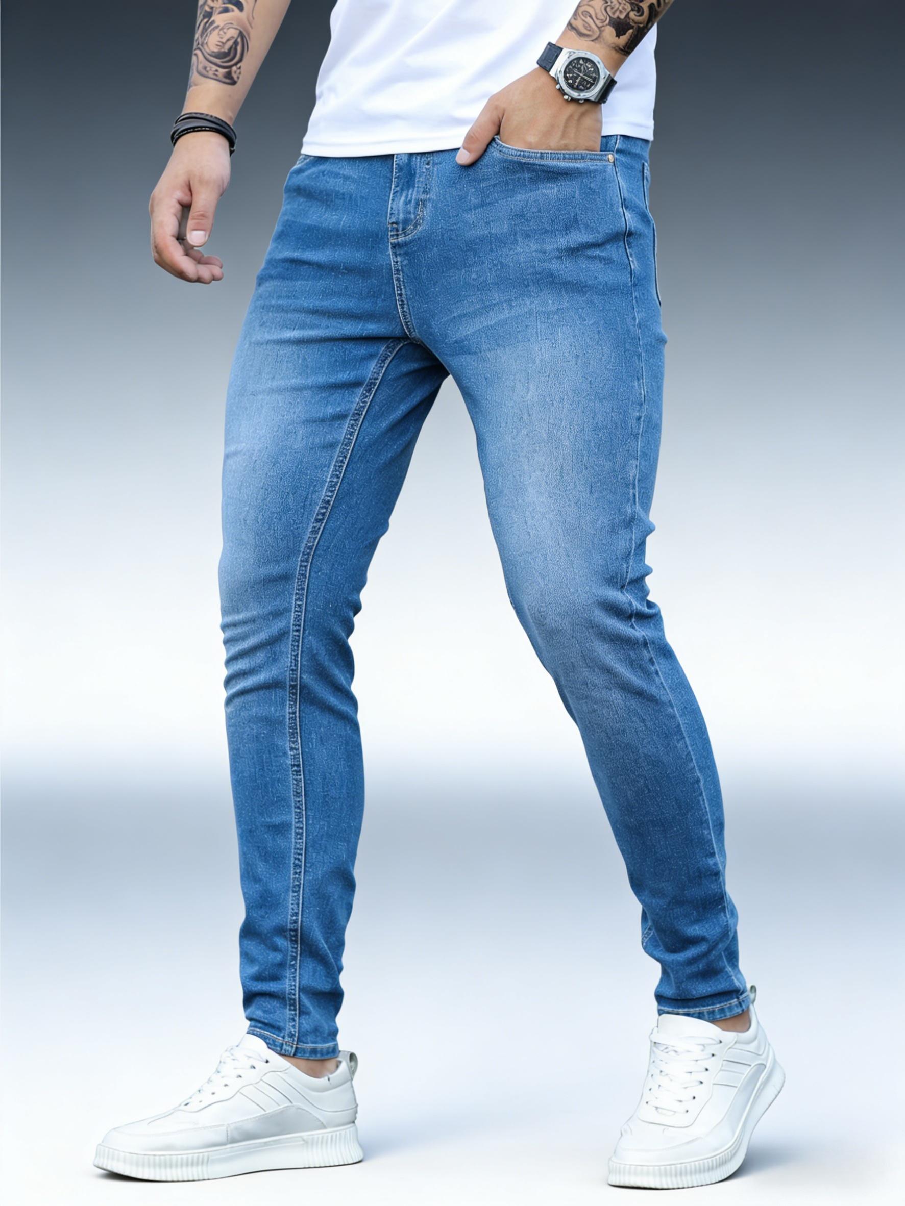 2026 New Arrival Men's Slim Fit High Stretch Comfort Jeans, Leg-Lengthening Design, Casual Daily Wear For Multiple Occasions