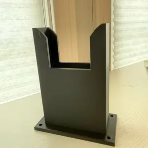 Surface Mount Device Holder - Black Color, Rectangular Shape, Ideal for Mounting Devices, Durable and Stable Design