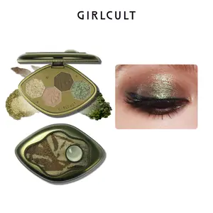 Girlcult four-color eyeshadow, pearlescent eyes, chameleon smoke Makeup Cosmetic Shimmer Sparkle Palette Glam Pack Glitter 60