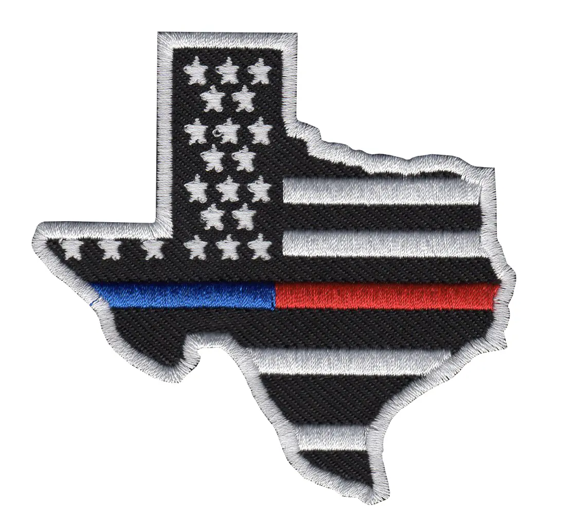 Texas map, Emergency DP Flag  embroidered patch