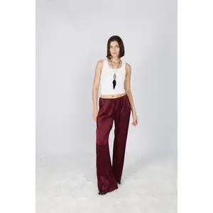 Roma Silk Pants – Wine
