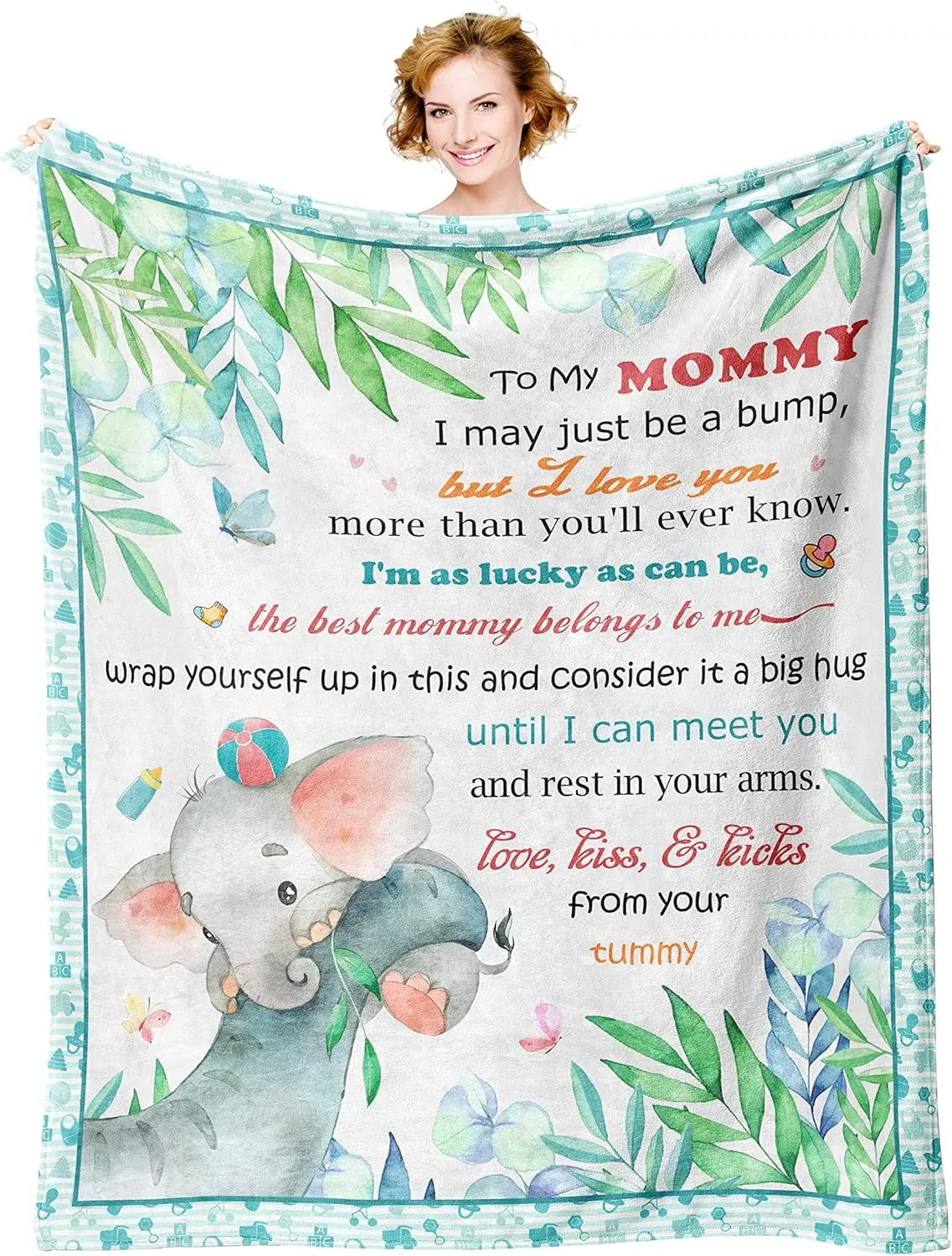 [SummerVibes] New Mom Gifts for Women, Mom to be Blanket, First Time Mom Gifts Ideas, Best Gift for New Mom Mommy After Birth, New Pregnancy Gifts for Mom Throw Blanket, Gender Reveal Gifts