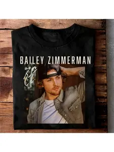 Men's & Women's Bailey Zimmerman  Unisex 100% Cotton T-Shirt, Soft, All Season Casual Streetwear Essential, All-Match All Season Style- 220g
