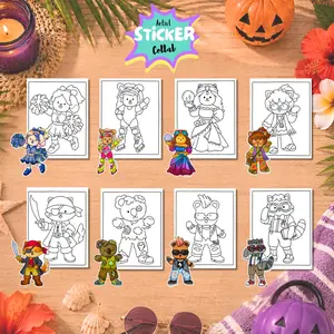 Summerween Mini Bundle Featuring Character Cards, Artist Collab Stickers