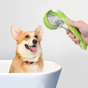 Pet Bathing & Grooming Brush, 2-in-1 Shampoo Dispenser & Massage Brush for Dogs and Cats, Suitable for All Coat Type