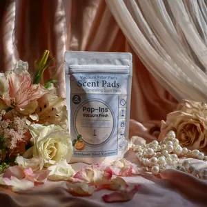 Petals & Lace vacuum scent – innocent peach and citrus with seductive lily, jasmine, rose & warm musk. Soft to start with a very happy ending.