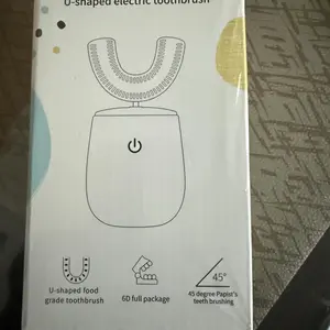 Kids U Shaped Electric Toothbrush Children Rechargeable Sonic Toddler Toothbrush baby Electric toothbrushes with1-4 Brush Heads Full Mouth 6 Cleaning Modes Oral hygiene Cleansing tiktokshopbacktoschool,back to school,back to school haul