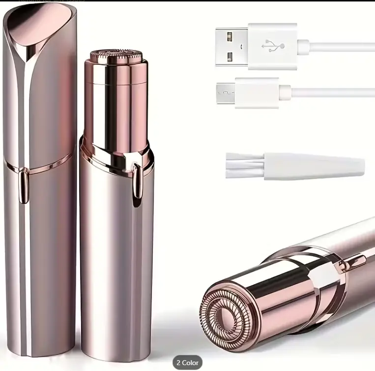 Painless Facial Hair Remover & Eyebrow Razor – 3-in-1 Epilator for Face, Lips, Chin, Arms, Body & Beard, Perfect for Home and Travel