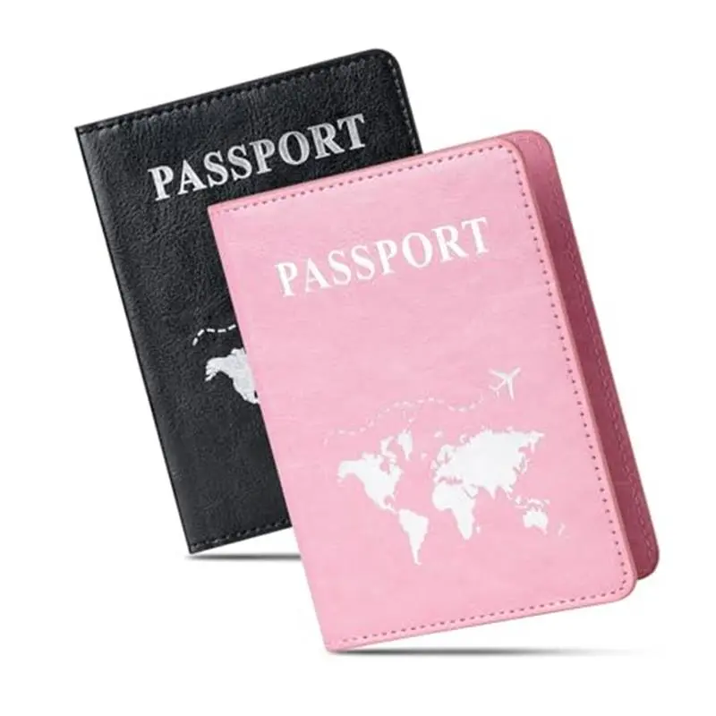 Men's 2-Pcs Ultra Slim Waterproof PU Leather Passport Wallet - Travel Luggage & Bags Accessory, Passport Cover for Travel Enthusiasts, Slim Fit, Versatile Travel Accessory