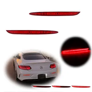 2pcs Rear Bumper Reflector Red LED Tail lamps Light For 2017 2018 2019 2020 2021 2022 2023 Benz C300 C300 & 2017 2018 2019 2020 AMG GT, Replace OEM 0998208700, MB1184106, 0998208800, MB1185106