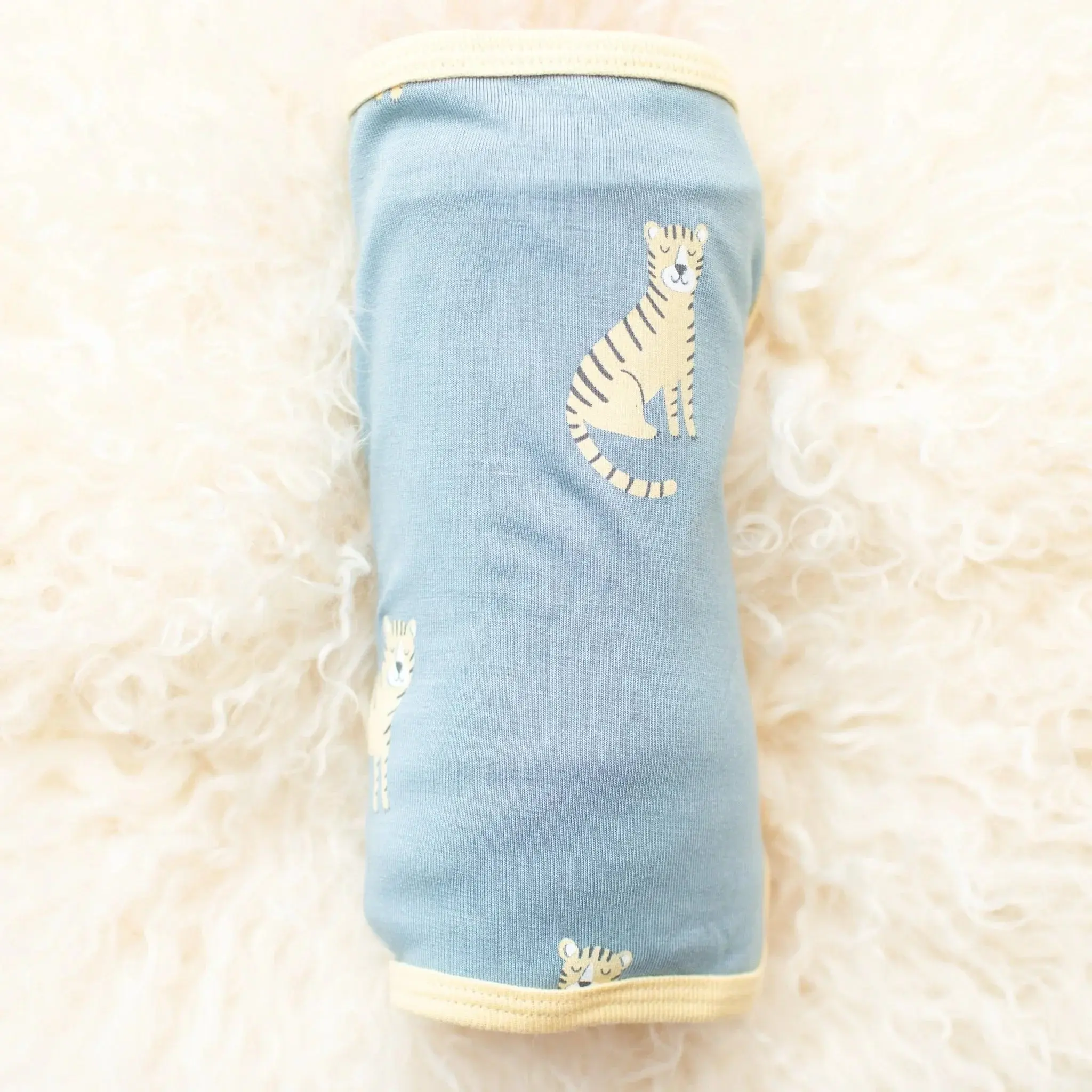 Tigers Swaddle, 95% Lenzing MicroModal + 5% Spandex, Year Round Baby Swaddle Blanket, Breathable Stretch Wrap for Swaddling and Cuddles, Tigers Print, 38 x 38 in