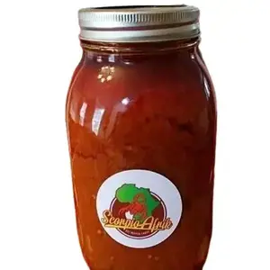 Authentic African Hot Pepper Sauce Spicy and Flavorful Cooking Sauce 16oz Bottle Jar for Versatile Dishes Marinade