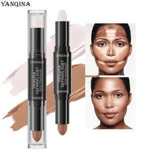 Dual-Ended Contour Stick Concealer & Highlighter, Smooth Texture, Waterproof & Sweat-Proof, Long-Lasting Natural 3D Makeup, Essential for Daily Looks