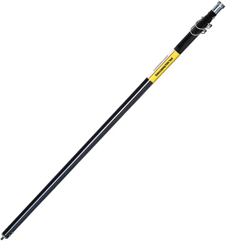 TOOLPRO Collapsible 18' Adjustable Lag Pole - 3-Section Rugged Steel Construction, 16ft11in Reach, 6lbs Weight, Easy Installation for Overhead Lag Screws on Suspended Ceiling Grid, No Scaffolding Needed, Manufacturer Warranty, Ceiling Install