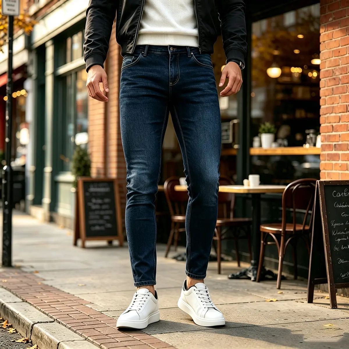 GINGTTO Men's Skinny Jeans Stretch Slim Fit Denim Pants Casual Tapered Leg Comfortable Streetwear