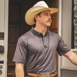 Vexil Brand – Western Pearl Snap Polo - Floral | Black