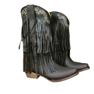 Fringe Leather Women's Boots - Perfect for Any Occasion - Footwear, Girl Comfort