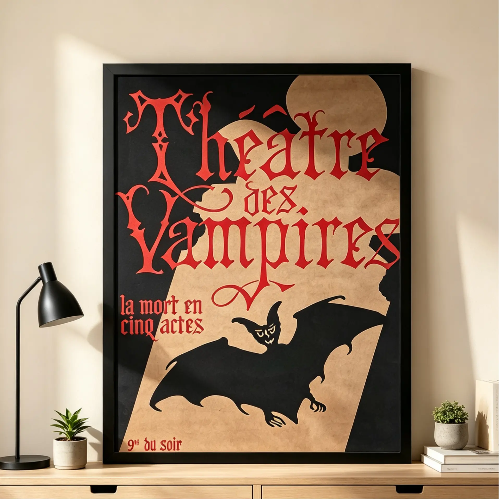 Interview with the Vampire Movie Poster Canvas Art – Wall Decor Suitable for Bedrooms, Living Rooms, and Offices