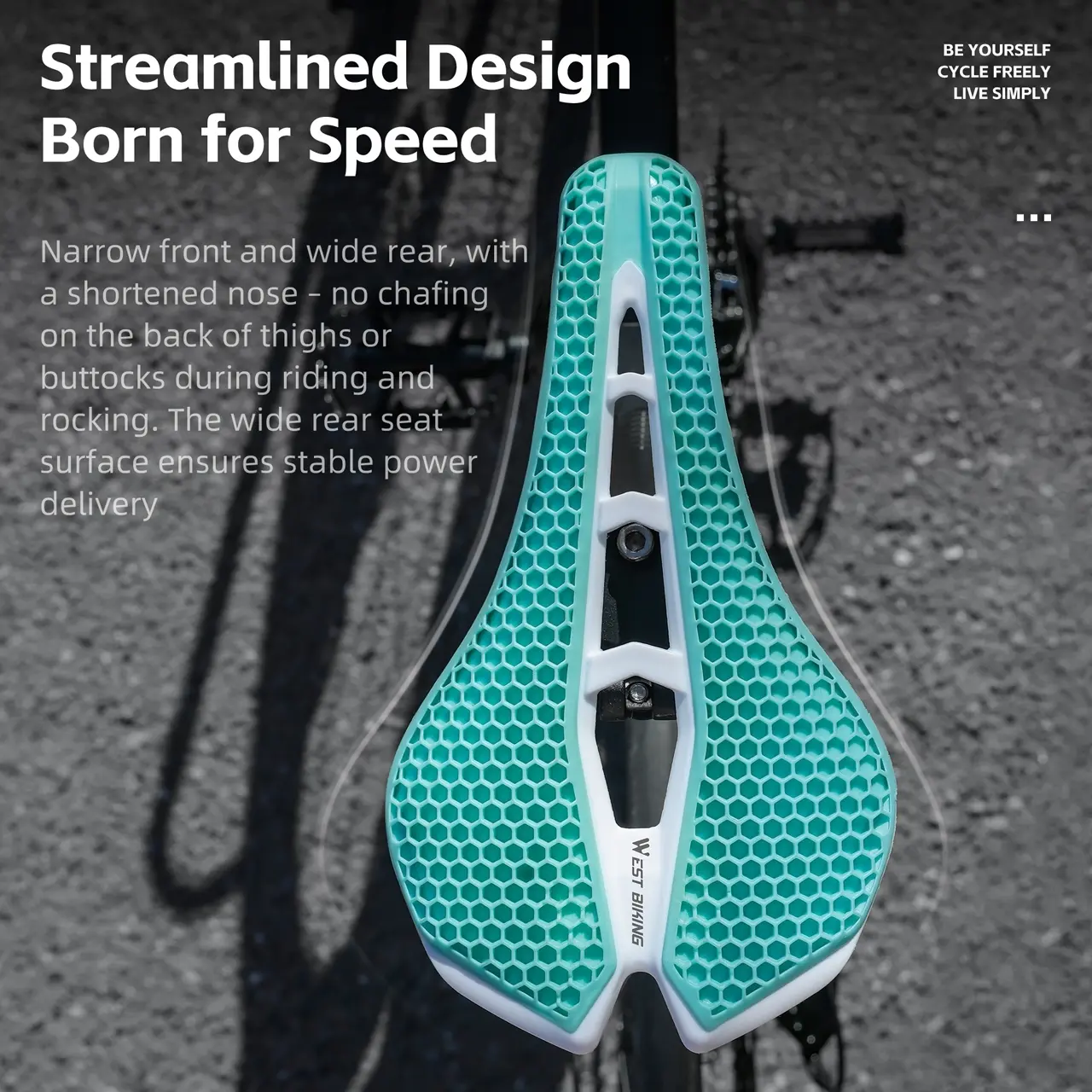 WEST BIKING  Carbon Fiber Saddle. Honeycomb Structure Saddle, Lightweight Road Mountain Bike Saddle, Road Cycling Gear, Bicycle Accessories, Bicycle Parts