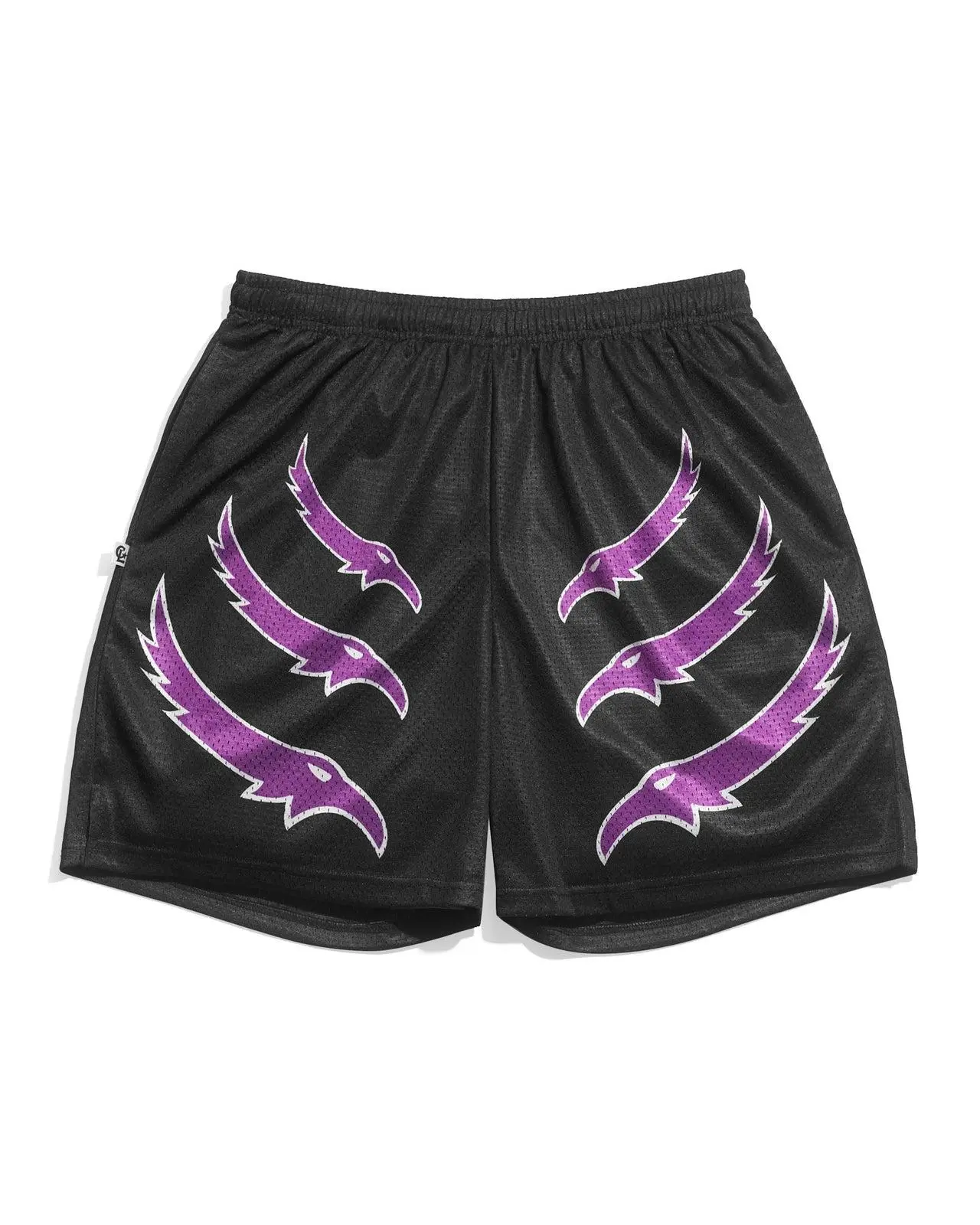 Chalk Line | Dirty Dominik Mysterio Judgment Day Retro Shorts – WWE Purple Black Wrestling Mesh Shorts Men | Heel Era Gym & Streetwear