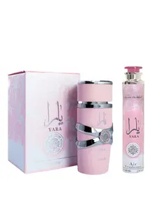 Lattafa Yara Fragrance Pack - 100 ml Alcohol-Base Perfume & Scented Air Freshener Bundle, Long-Lasting Citrus, Floral, Fruity, Vanilla Aroma