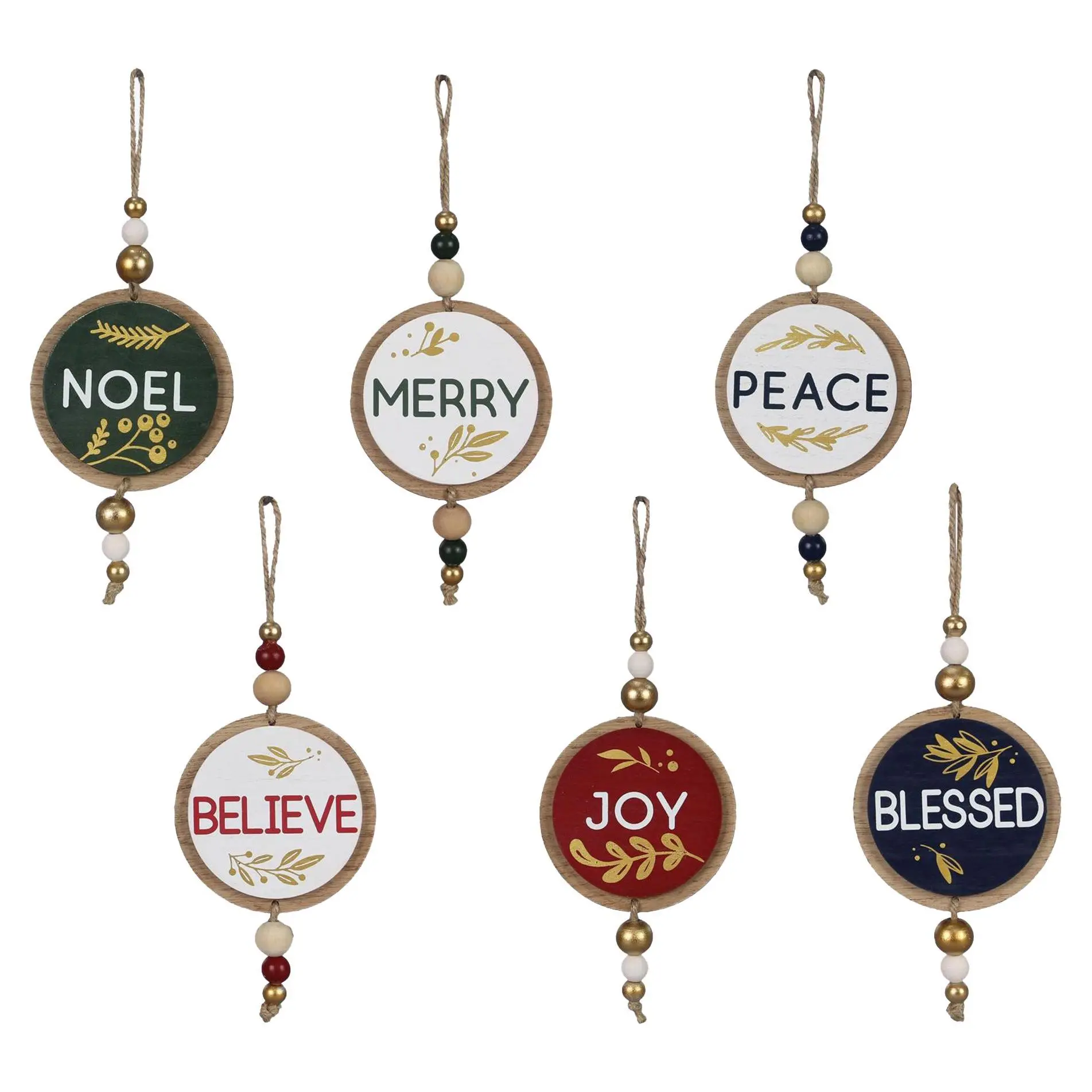 Young's Wood Winter Solstice Ornaments, Set of 6