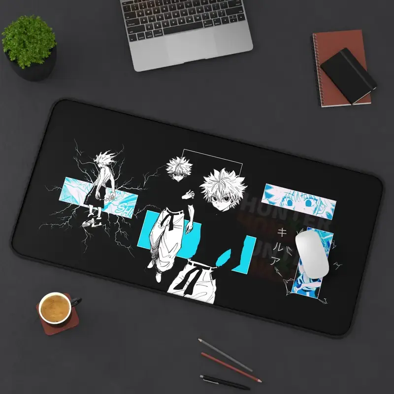 Hunter x Hunter Anime Desk Mat – Killua Zoldyck HXH Anime Mousepad – Large Gaming Mat for Anime Fans Game room E Sport Decor