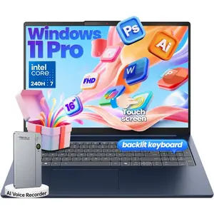 Lenovo IdeaPad Laptop Business 2026, 16" FHD+ Touchscreen, Intel Core 7 240H(Beat Ultra 7 255U), Facial Login IR Cam, Backlit KB, Win 11 Pro, Copilot, Al Voice Recorder