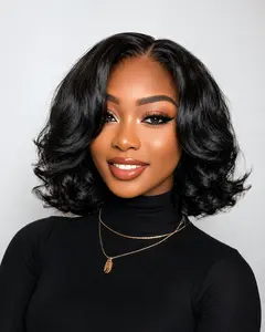 Bob Wig 5X5 HD Lace | Short Body Wave Human Hair, Glueless 220 Density