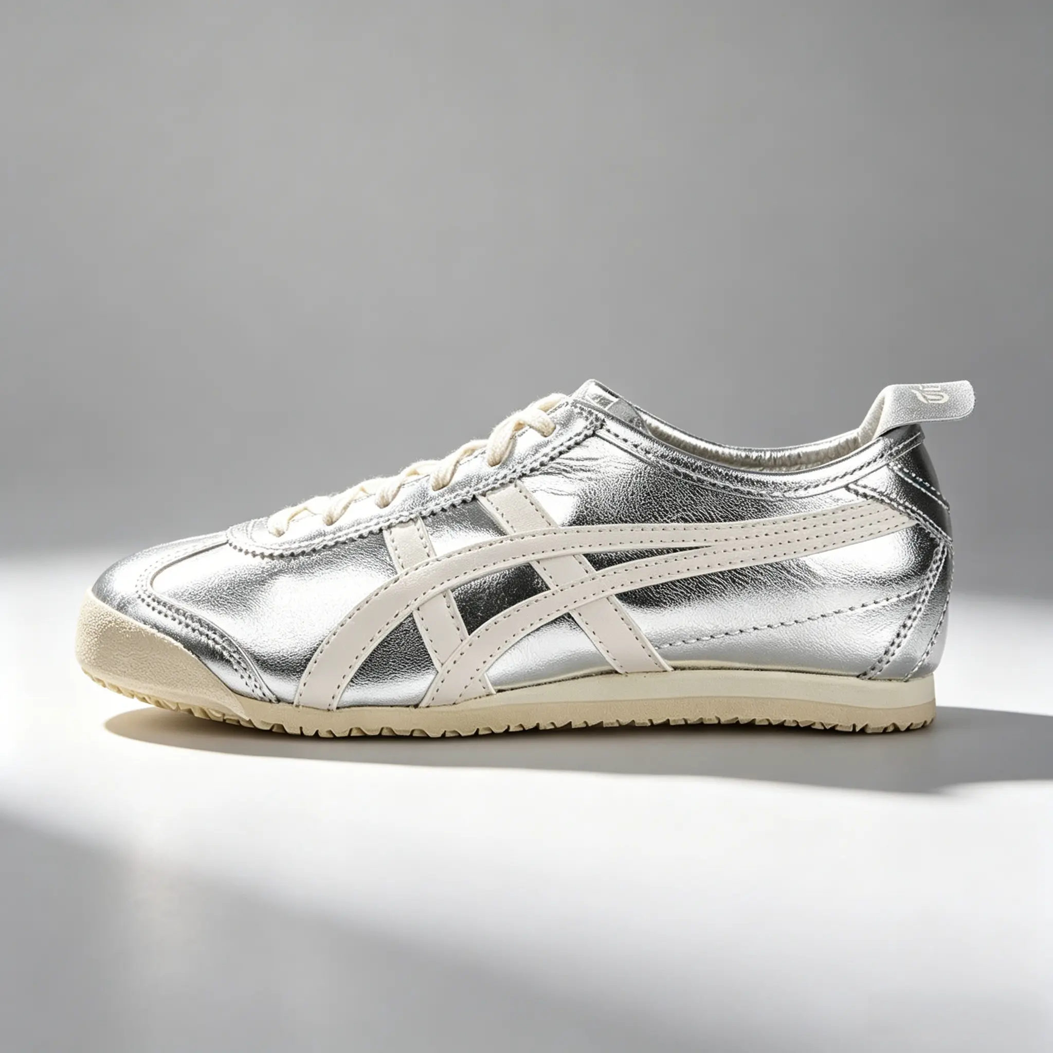 Men's Classic Onitsuka Tiger Mexico 66 Sports Shoes - Chrome Silver Style, Model 1183B566-021, Casual Trainers