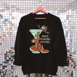 Never Let The Same Snake Bite Twice Western Country Sweatshirt, western clothing, western outfits women, western cowgirl stuff, punchy western wear, country girl stuff clothing clothes, women's graphic tees, sweatshirts for women, rodeo outfits