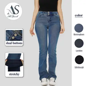 AtSpark Women's Minimalist Essential Jeans| High Waist Tummy Control Bootcut with Buttery Soft Stretch, Everyday Casual Denim Pants for Women, No Weird Smell, Classic Versatile Fit, Your Go-To Wardrobe Basic#TikTokFashion#MinimalistStyle