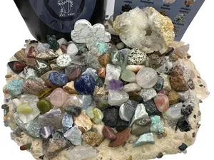 Rumble (Raw and Tumbled) Gemstone Mining Bucket - 1 Gallon Bucket - 12-14 lbs Total