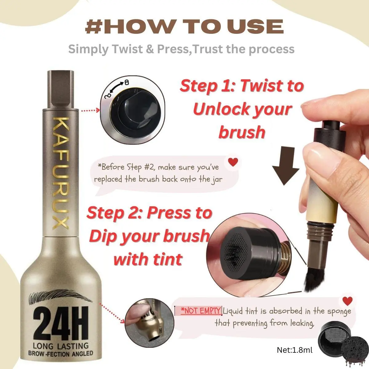 Long Lasting Liquid Eyebrow Pen with Brush, Eye Brow Pens, 1 Count Waterproof, Easy Coloring, Eye Brow Makeup Tool, Eyebrow Makeup Products, Eyebrow Tint Kit, Eyebrow Mascara, Tinted Brow Gel, Eyebrow Dye