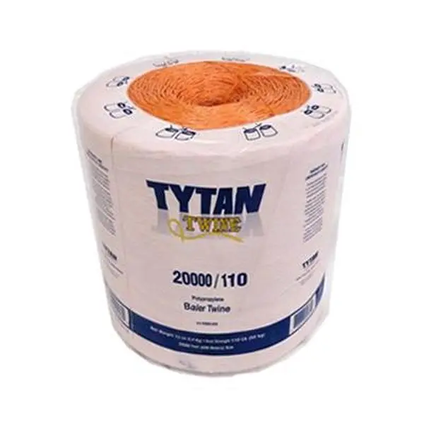 Tytan International PBT20110TOSTNBP Polypropylene Baler Twine Rope, 1 Spool, 20000 ft Length, 110 Tensile Strength, 15 lbs Weight, Orange Color, for Office Binder Accessories
