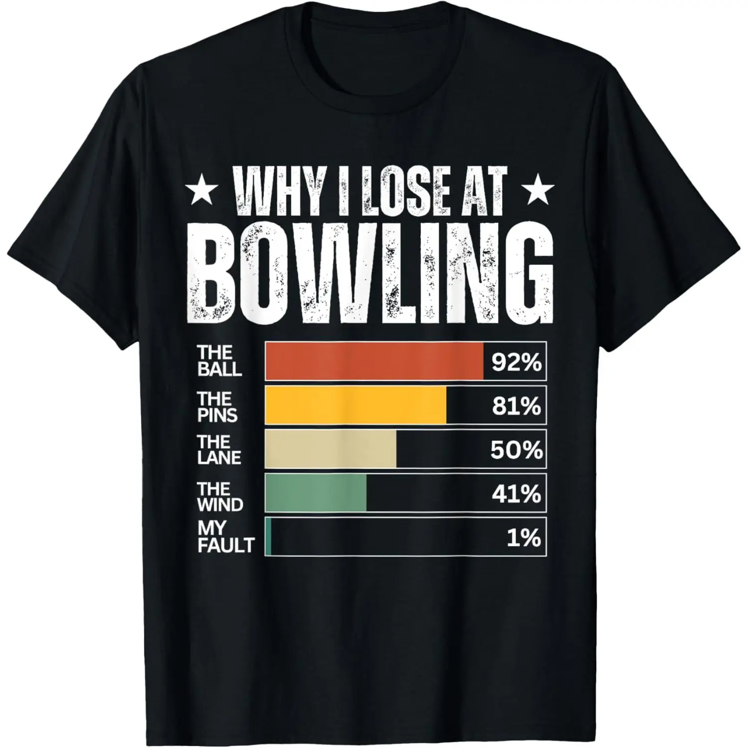 Funny Bowling Excuses, Why I Lose At Bowling men Women T-Shirt,Made in USA