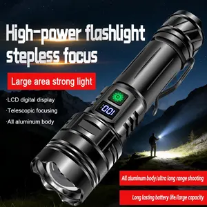 New Laser Flashlight Strong Light Rechargeable Long Battery Life Outdoor High Power Home Use, Bright Beam, Large Capacity