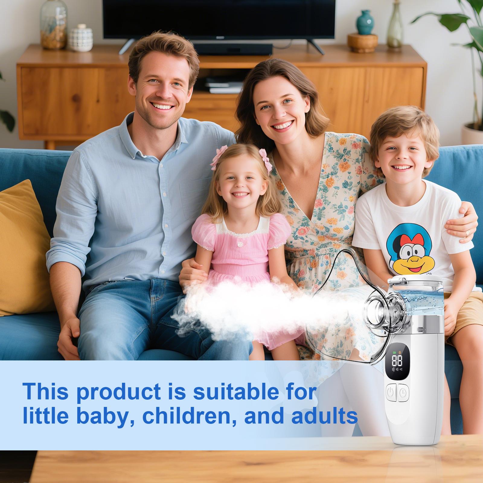 Nebulizer - Adult Portable Nebulizer, Children's Asthma Nebulizer, Rechargeable Handheld Mesh Nebulizer, Suitable for Travel And Home Use, Relieves Respiratory Problems, Portable Nebulizer, Home Nebulizer, Compact, Lightweight Nebulizer