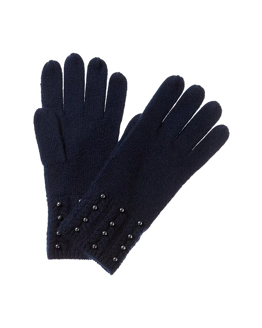Forte Cashmere Pearl-Studded Cashmere Gloves
