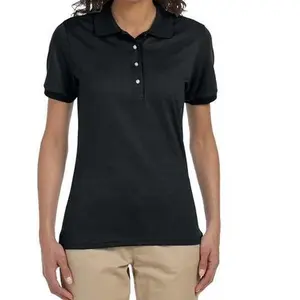 Jerzees 437W Women's SpotShield Jersey Polo Stain-Resistant Moisture-Wicking Perfect for Work & Casual Easy Care Short Sleeve Shirt Athletic Fitted Breathable Soft Fit Tops