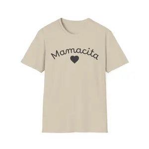 Men's Soft Cotton Ribbed Knit Mamacita Heart Tee - Great Gift for SAHM