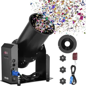 VEVOR Electric Confetti Machine, 1500W Powerful Output Confetti Cannon Launcher, DMX512, Manual Remote Control, Portable Confe - tti Shooter for Wedding Christmas Party Event Show Stage NightclubVEVOR Super Brand Day