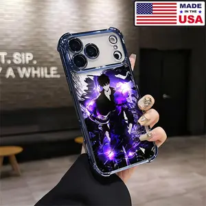 Solo Leveling Sung Jin-Woo Shadow Monarch Dark Aesthetic Design Pattern Casing For iPhone 17 16 15 14 13 12 Samsung 22 23 24 25 Plus Pro Max Ultra Soft Silicon TPU Shockproof Protector Vintage Unique Fashion Mobile Phone Case