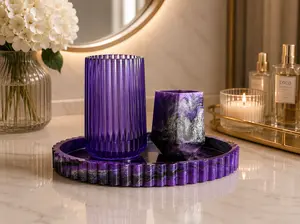 Galaxy Vanity Organizer Set Makeup Brush Holder Bathroom Aesthetic Decor