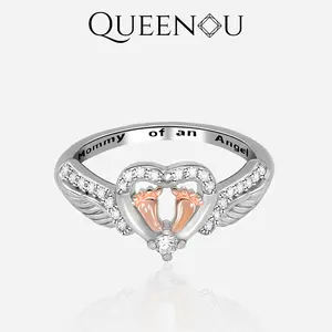 【F7】'Mommy of an Angel'  Cubic Zirconia Rings for women Luxury and Timeless Design  Holiday Gifts springtok springtok